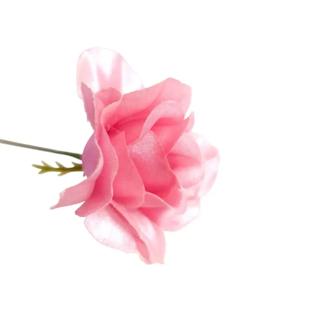 66 Light Pink Satin Artificial Roses 2.5in Flower Stems Wedding Crafts DIY Decor